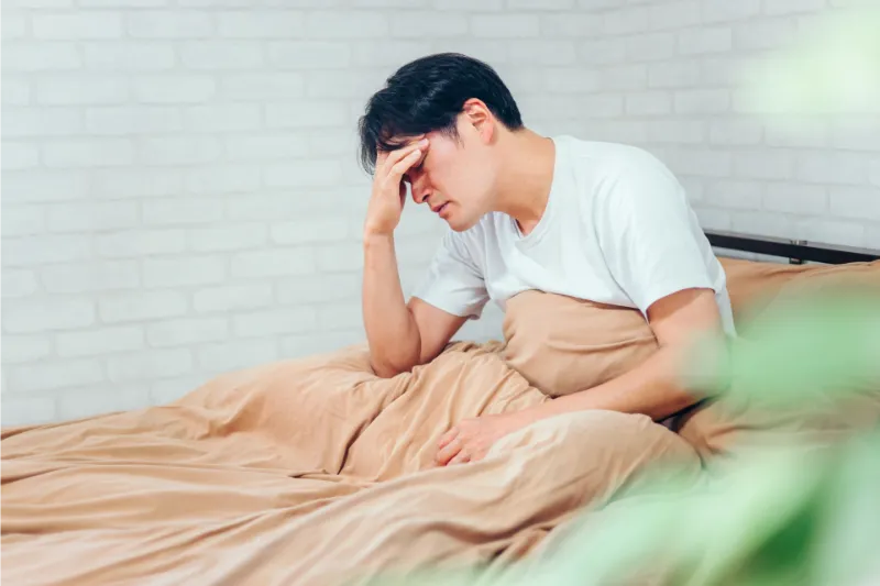 尿蛋白の影響を受けた男