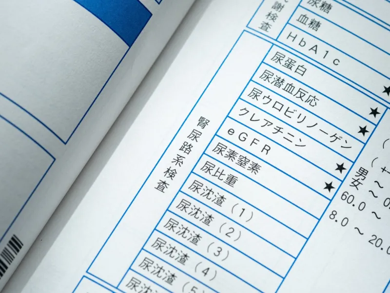 健康診断項目「血液検査：腎臓系」結果